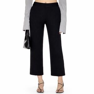 SPANX On The Go Cropped Wide Leg Pants Culottes Black, Size Medium